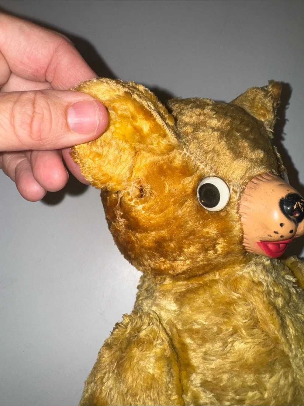 Expert Doll & Toy Co. NYC Vintage Antique Plush Teddy Bear from 1940s